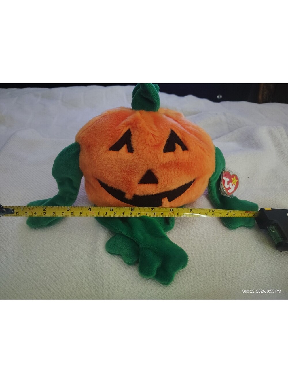 Ty Beanie Baby 'Pumkin' Plush Toy - Halloween Pumpkin